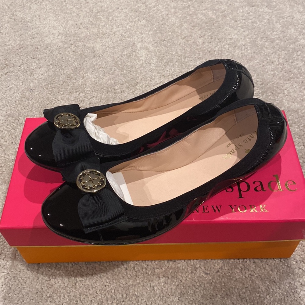 COPY - NWT Kate spade Wanetta Black bow flats